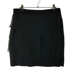 Ann‎ Taylor Black Chiffon Tiered Mini Skirt 4
